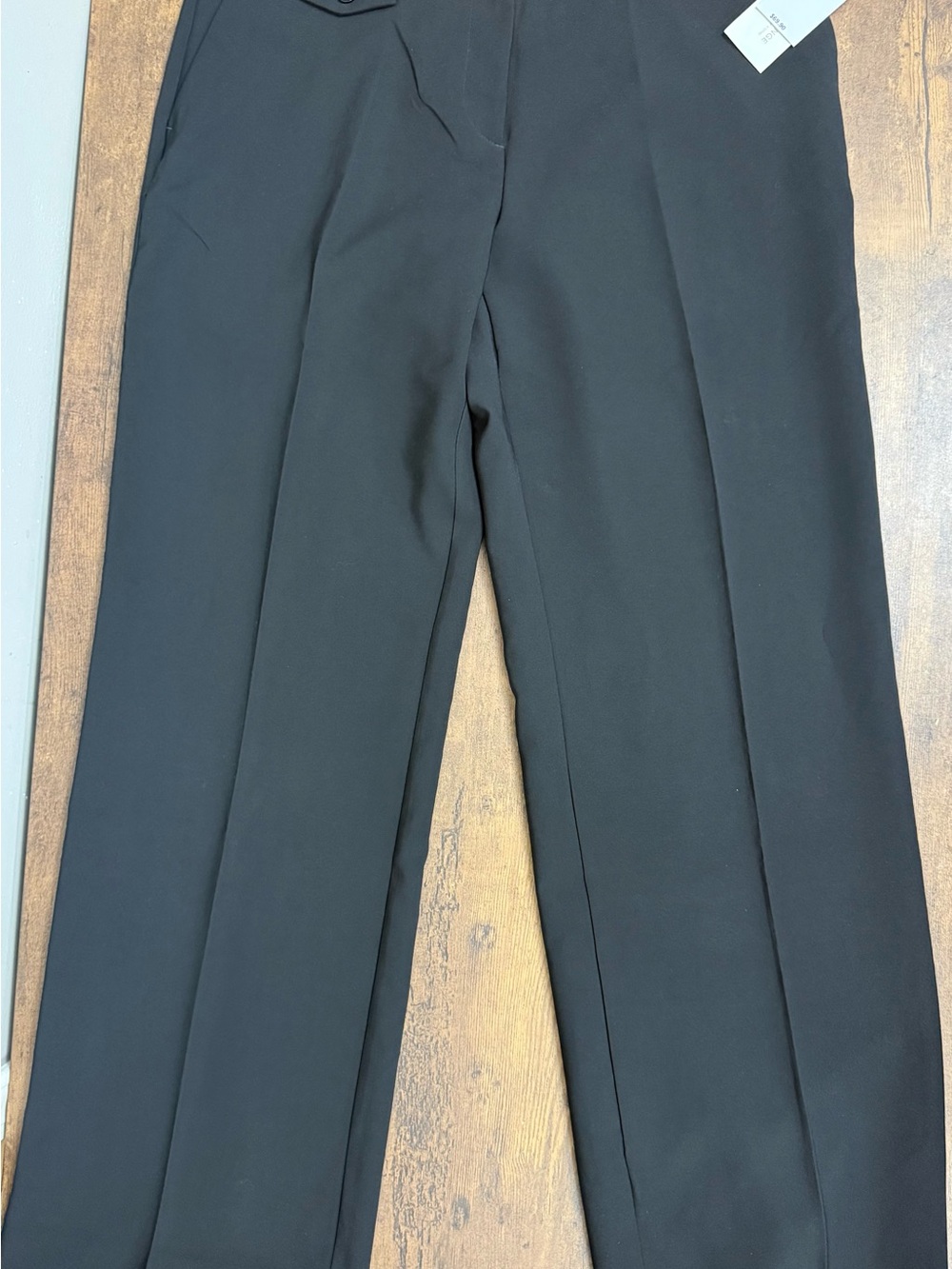 NWT Cleo Women's Dress Pants Black Hannah-Wide Leg, Relaxed Thigh Size 12